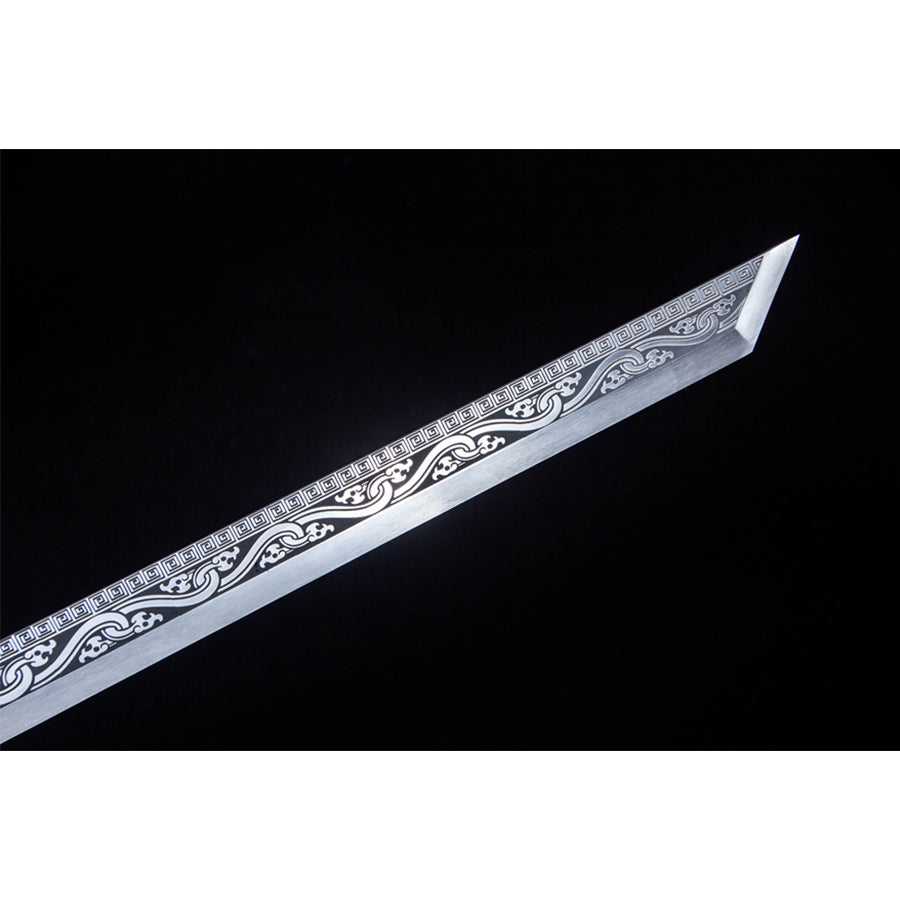 109cm/42.91 inches  Hand-forged Molong Tangdao High-performance manganese steel samurai sword Shuanglong