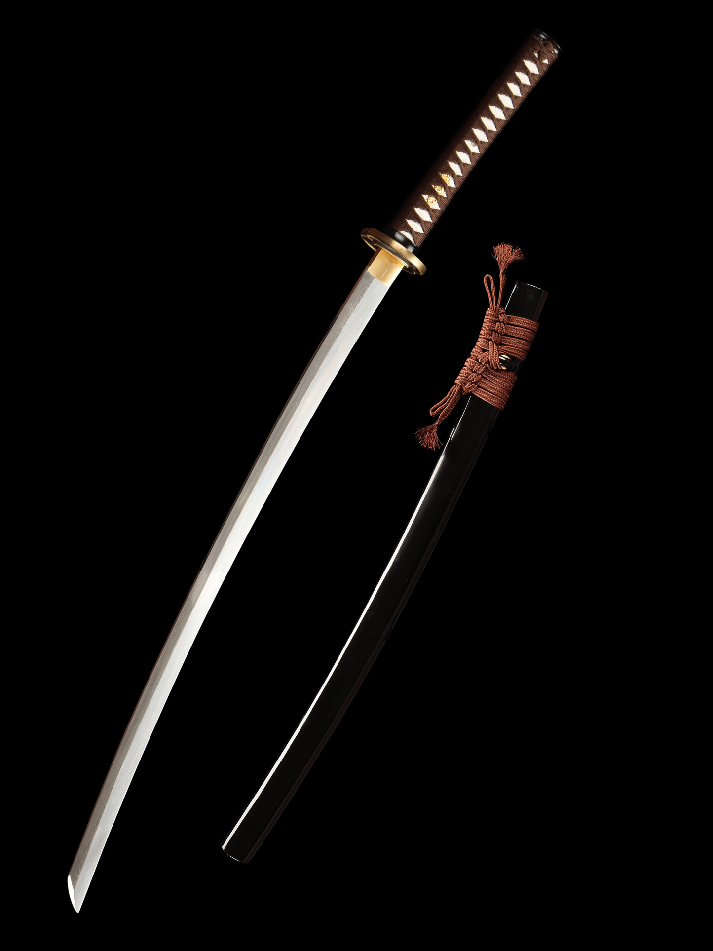 103cm/40.55 inch authentic hand-forged patterned steel copper-clad samurai sword - Rurouni Kenshin