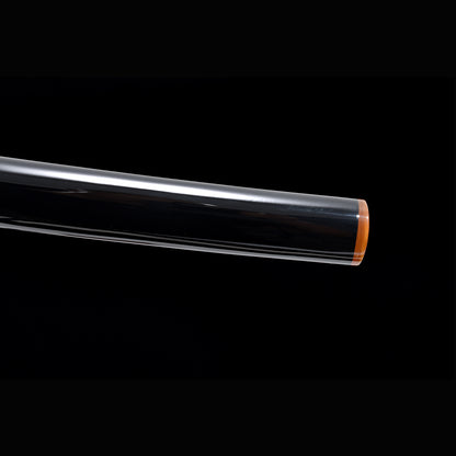 Tamahagane Choji Katana with Real Hamon | Full Tang 18-Stage Polished Black Urushi Scabbard 102cm
