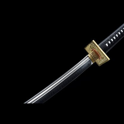 Sakura Zan Katana with Real Hamon | Full Tang Clay Tempered Five-Piece Laminated Steel Genuine Ray Skin Scabbard 105cm