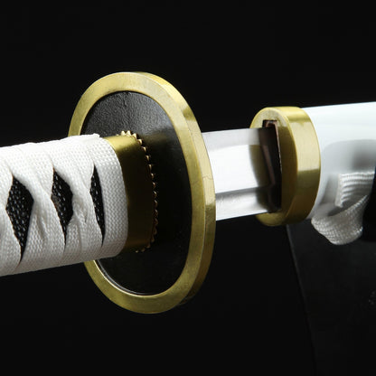 Zoro Katana _ One Piece Roronoa Zoro Wado Ichimonji Real Katana Samurai Sword Replica With White Scabbard
