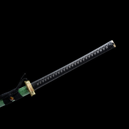 Sakura Zan Katana with Real Hamon | Full Tang Clay Tempered Five-Piece Laminated Steel Genuine Ray Skin Scabbard 105cm