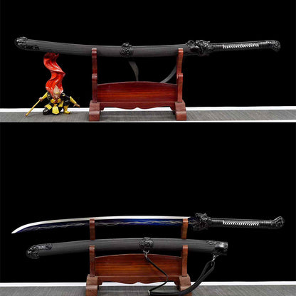 Handcrafted Full Tang Sword  Embroidered Spring Knife ~ Thunder