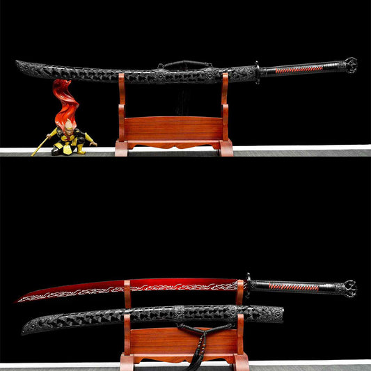 Handcrafted Full Tang Sword With 1065 Carbon Steel Blade Tang Hengdao ~Qingdao~Zidian