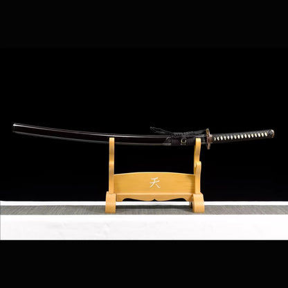 Roaring Tiger Sanmai Katana with Real Hamon | Full Tang Laminated Steel Diagonal Rayskin Scabbard 103cm