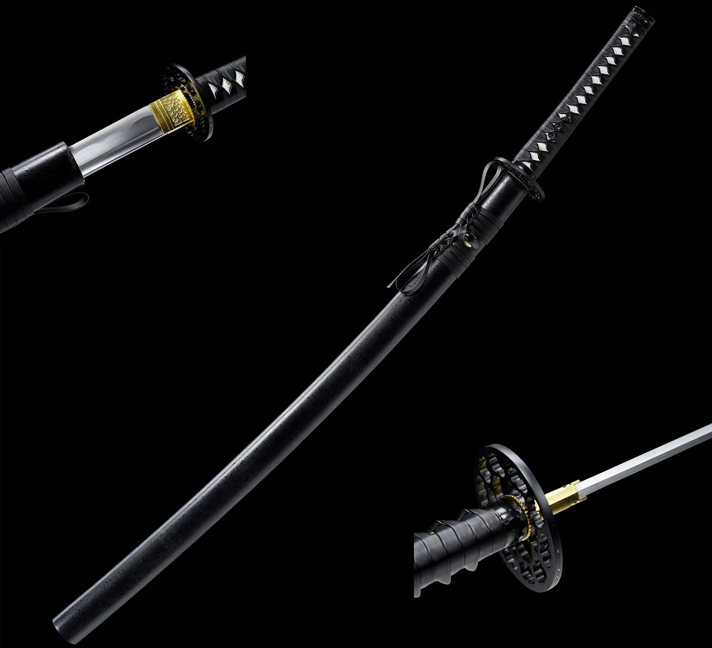 Black Katana · Gear Tsuba Full Tang (108cm)