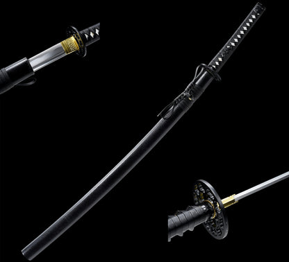 Black Katana · Gear Tsuba Full Tang (108cm)