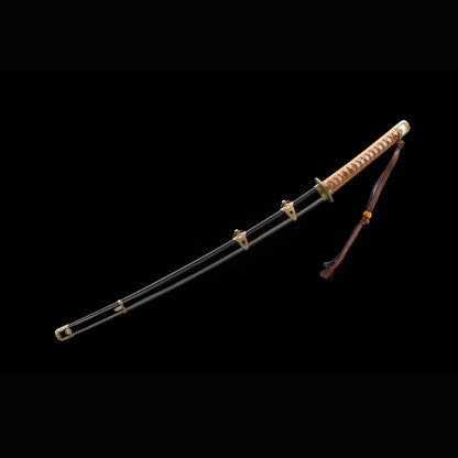 Choji Midare 1095 Katana with Real Hamon | Full Tang Clay Tempered 13-Stage Hand-Polished Lacquered Scabbard 102cm
