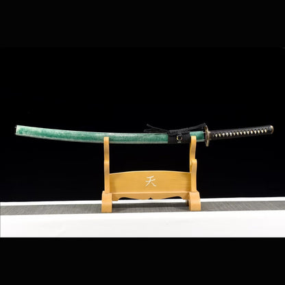 Roaring Tiger Sanmai Katana with Real Hamon | Full Tang Laminated Steel Pearl Rayskin Scabbard 103cm