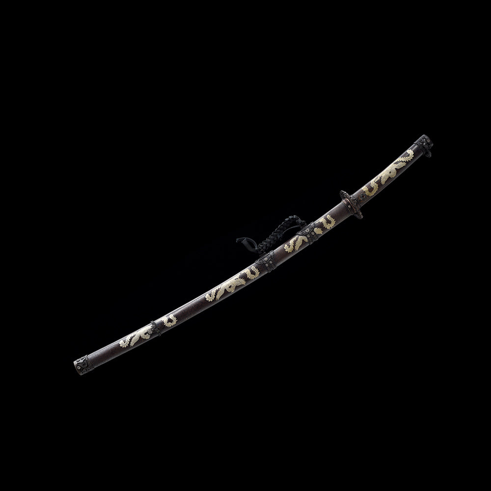 Imperial Sakura Tachi | Clay Tempered Pattern Steel Gilt Gold & Silver Copper Scabbard Collector Sword