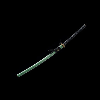 Sakura Zan Katana with Real Hamon | Full Tang Clay Tempered Five-Piece Laminated Steel Genuine Ray Skin Scabbard 105cm