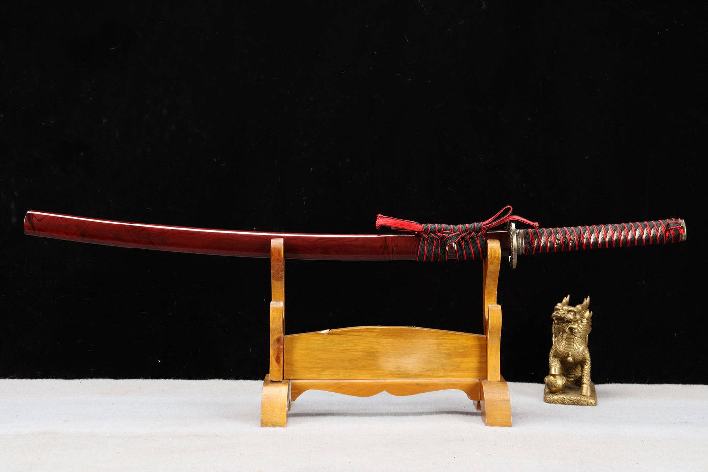 103cm/40.55 inch Authentic hand-forged high manganese steel copper-clad samurai sword - Rising Sun