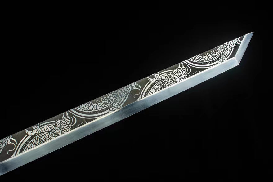 81cm/31.88 inches high manganese steel handmade Tang knife