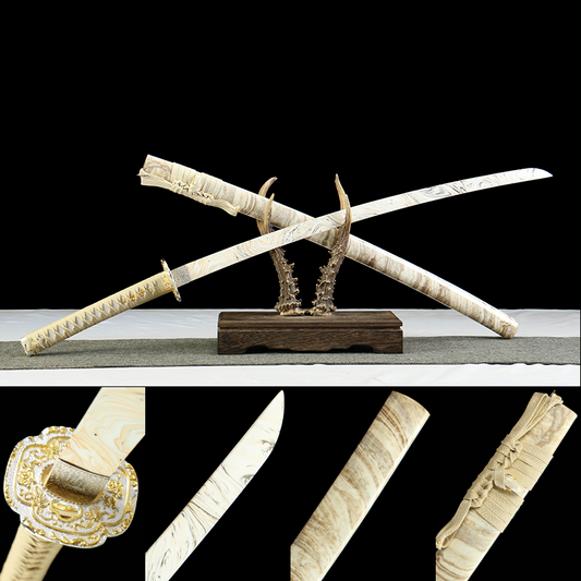 Jade Balance Cold Edge Katana | 72cm High-Carbon 1065 Steel Blade, Oil Quenched and Tempered