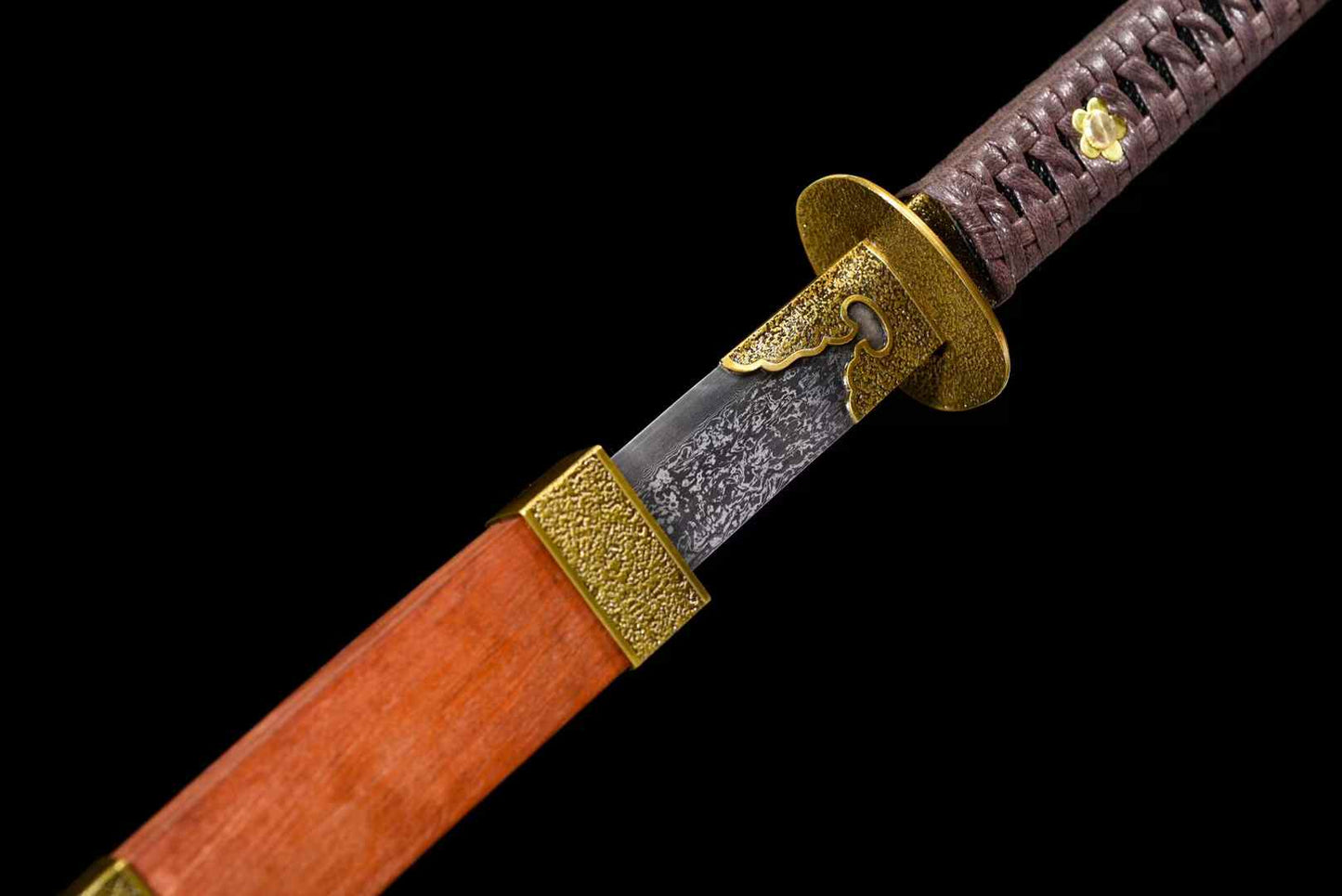 Ming official sword · patterned steel ~ demon-suppressing [Dragon and Phoenix sandalwood style] SHARP