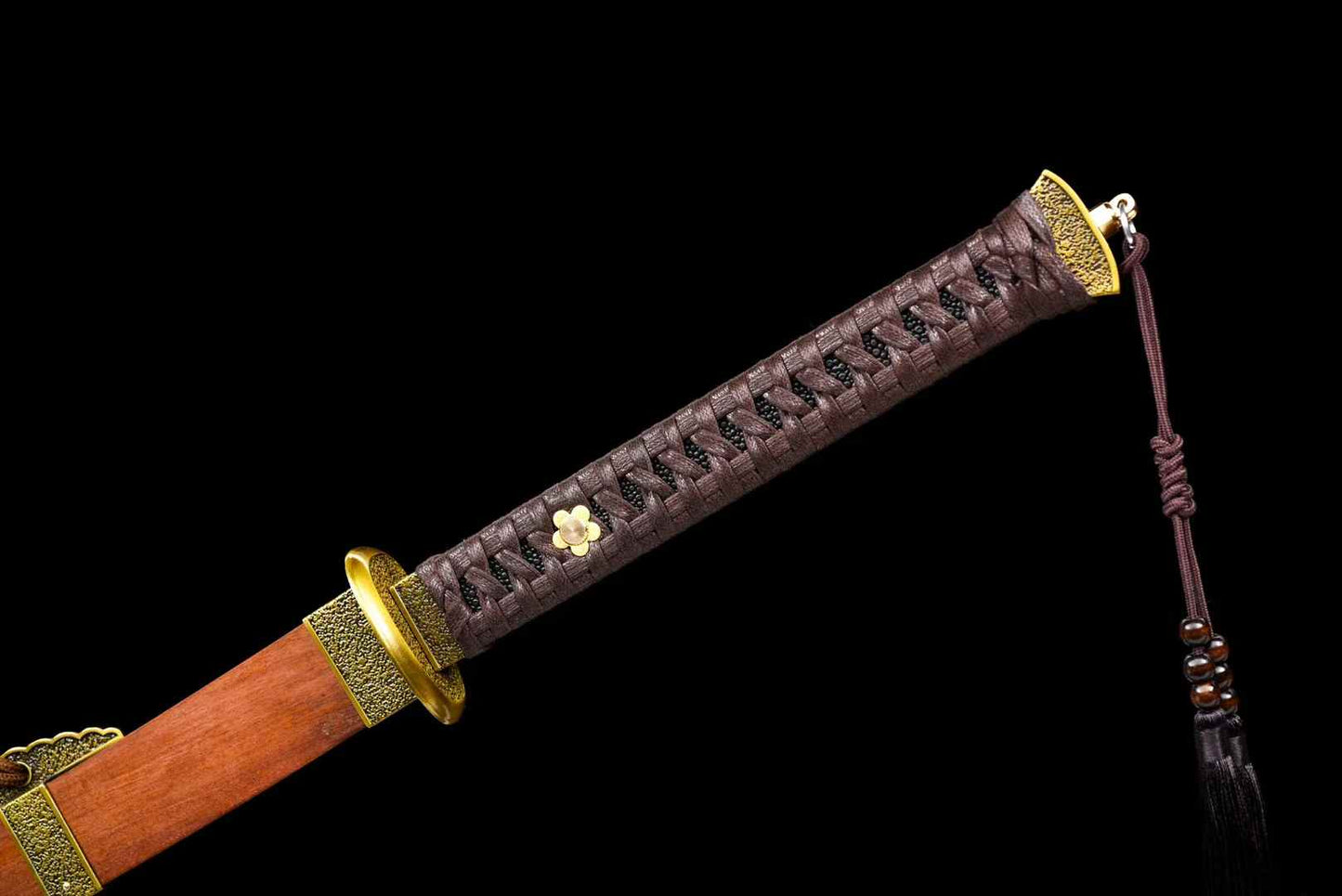 Ming official sword · patterned steel ~ demon-suppressing [Dragon and Phoenix sandalwood style] SHARP