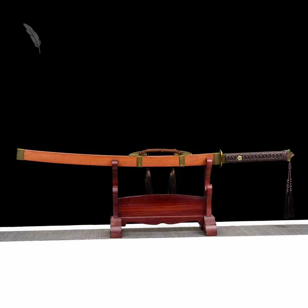 Ming official sword · patterned steel ~ demon-suppressing [Dragon and Phoenix sandalwood style] SHARP