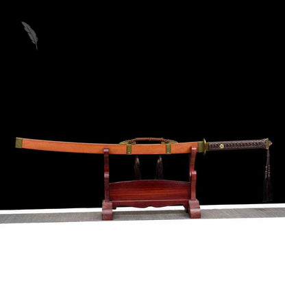 Ming official sword · patterned steel ~ demon-suppressing [Dragon and Phoenix sandalwood style] SHARP