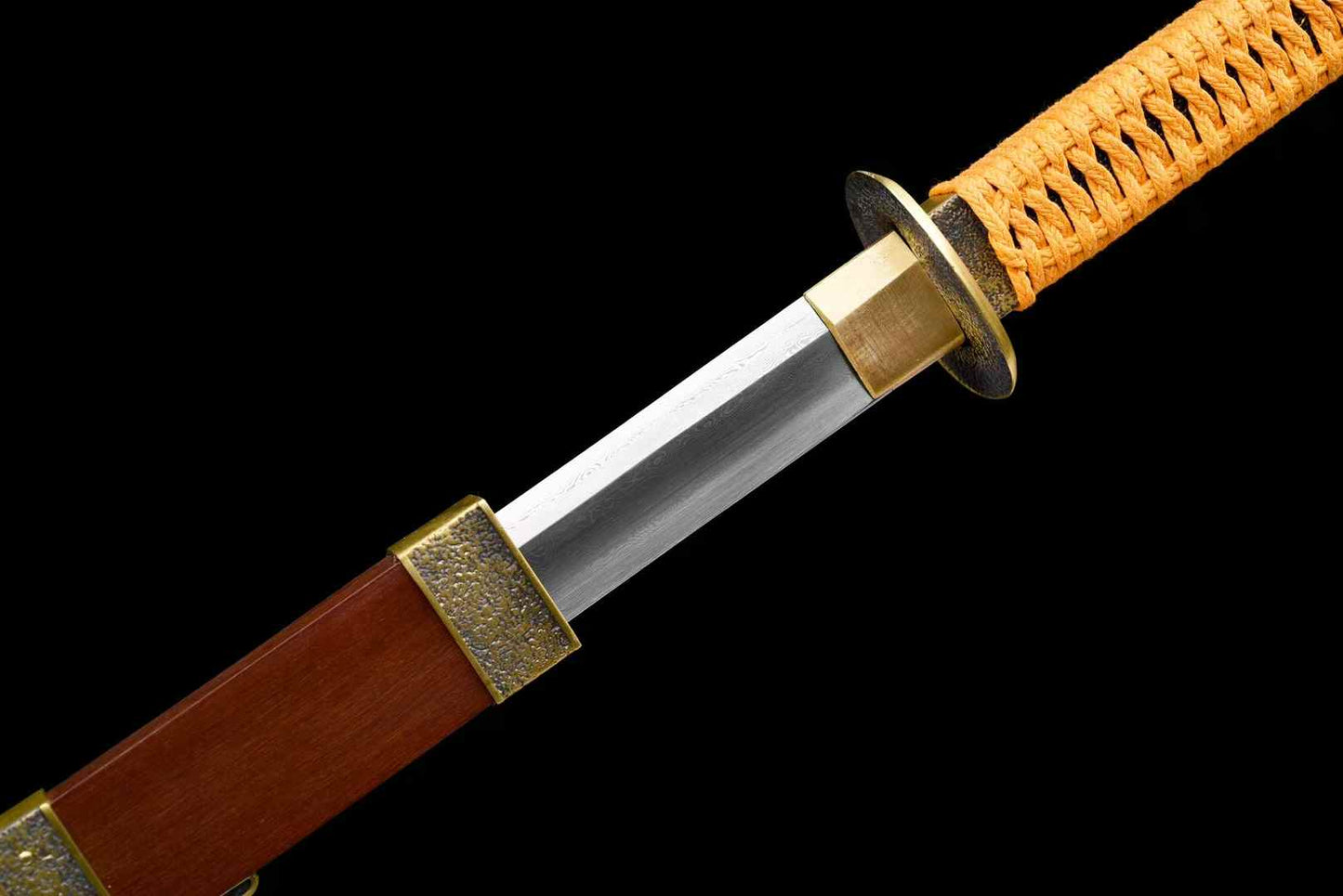 Copper-clad recurved Tang sword [Dragon and Phoenix sandalwood style](SHARP)