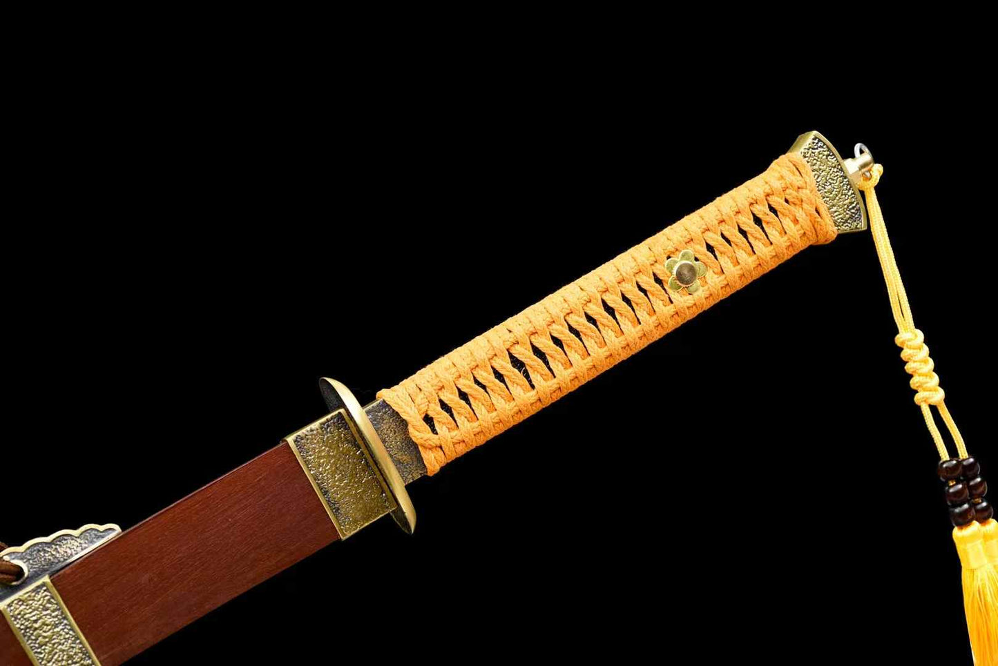 Copper-clad recurved Tang sword [Dragon and Phoenix sandalwood style](SHARP)