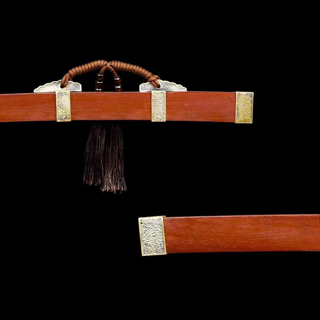 Copper-clad recurved Tang sword [Dragon and Phoenix sandalwood style](SHARP)