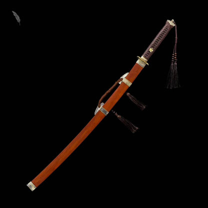 Copper-clad Ming official sword ~ Demon-suppressing [Dragon and Phoenix Sandalwood Style](SHARP)