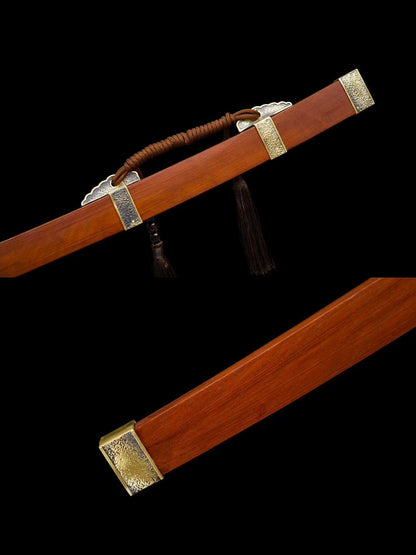 Copper-clad Ming official sword ~ Demon-suppressing [Dragon and Phoenix Sandalwood Style](SHARP)
