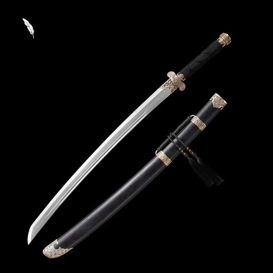 Copper-clad black gold ancient sword