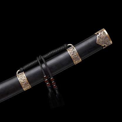 Copper-clad black gold ancient sword