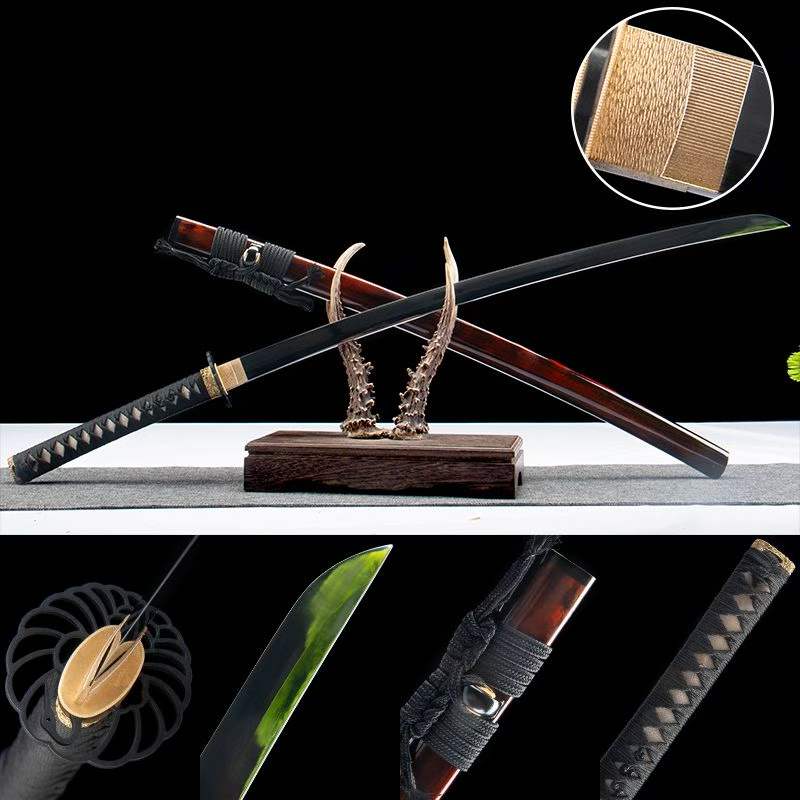 Gucha Peacock Mirror Polished Katana – Fully Sharpened 1065 High Carbon Steel