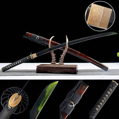 Gucha Peacock Mirror Polished Katana – Fully Sharpened 1065 High Carbon Steel
