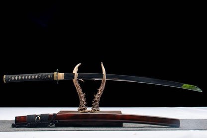 Gucha Peacock Mirror Polished Katana – Fully Sharpened 1065 High Carbon Steel