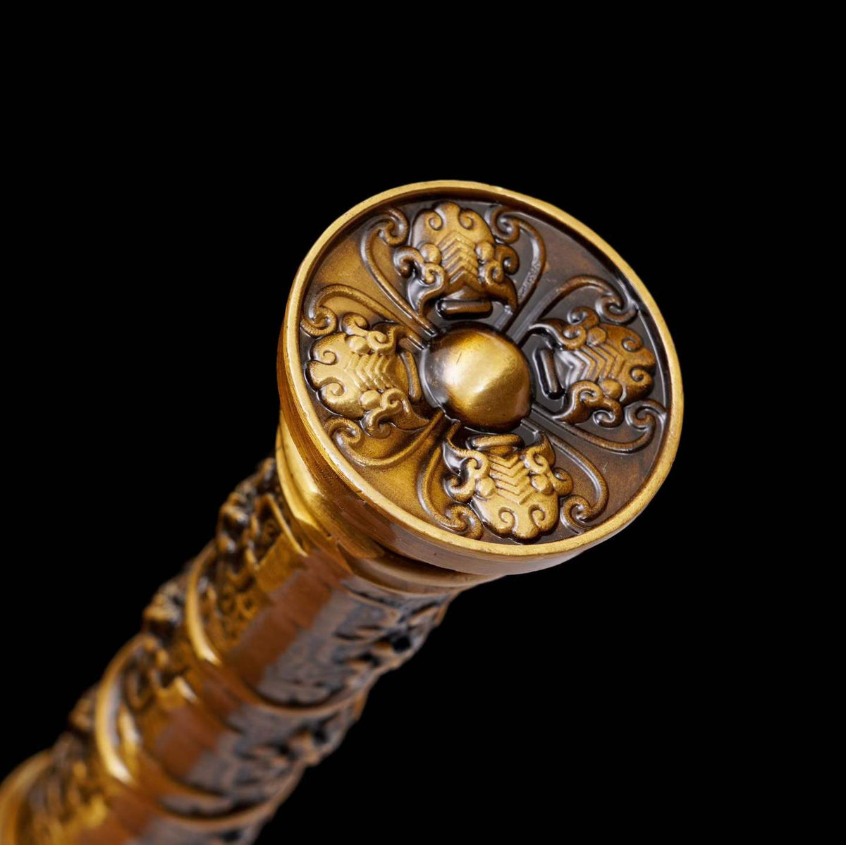 Crimson Flame Chu Jian | Full Tang High Manganese Steel Brocade Scabbard 91cm