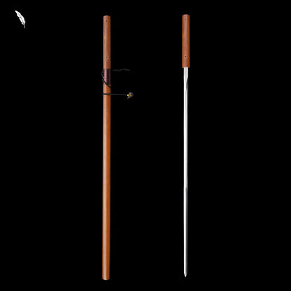 Scholar's Slender Rapier Jian | Full Tang High Manganese Steel Dragon-Phoenix Sandalwood 100cm