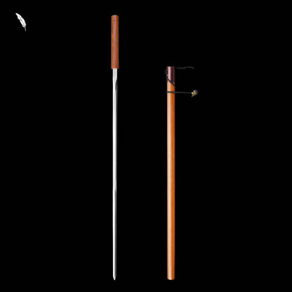 Scholar's Slender Rapier Jian | Full Tang High Manganese Steel Dragon-Phoenix Sandalwood 100cm