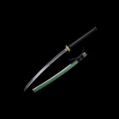 Sakura Zan Katana with Real Hamon | Full Tang Clay Tempered Five-Piece Laminated Steel Genuine Ray Skin Scabbard 105cm