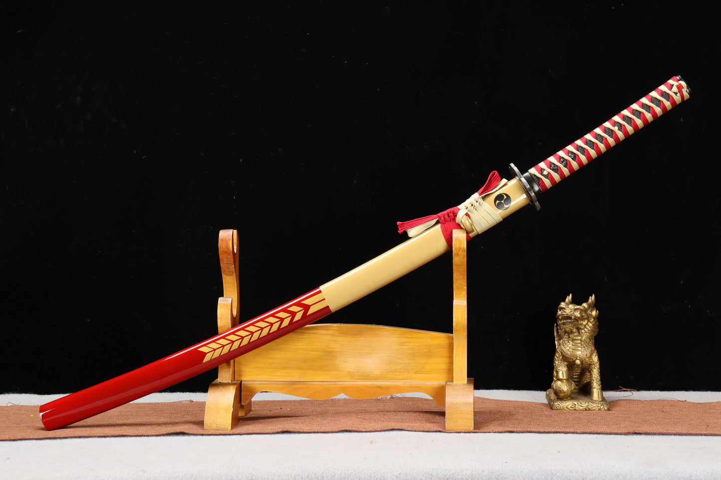 103cm/40.55 inch authentic hand-forged patterned steel alloy samurai sword - Red Haired Samurai