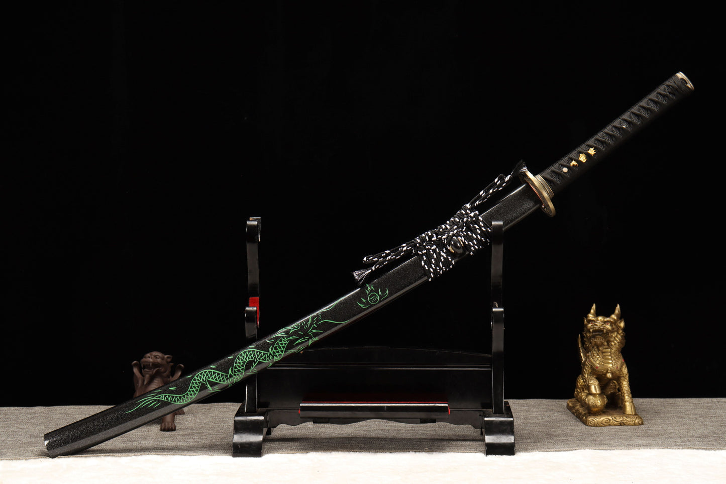 103cm/40.55 inch authentic hand-forged high manganese steel roasted gold grinding high-performance copper-clad samurai sword Xunlong