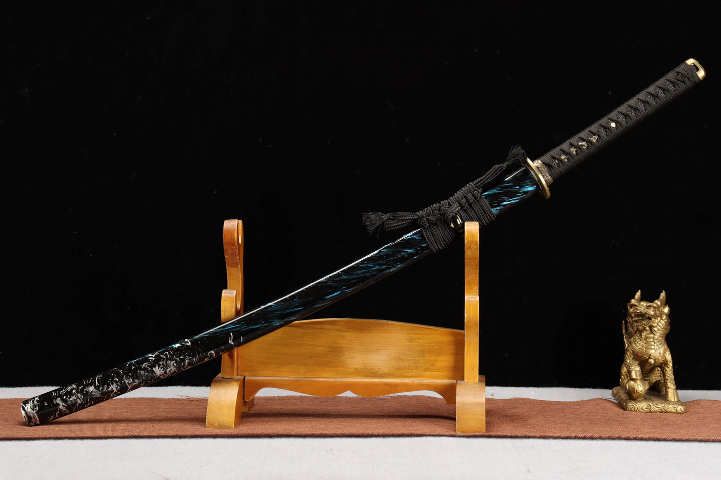 103cm/40.55 inch authentic hand-forged T10 burnt blade samurai sword liuyun