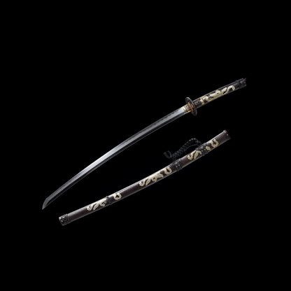Imperial Sakura Tachi | Clay Tempered Pattern Steel Gilt Gold & Silver Copper Scabbard Collector Sword