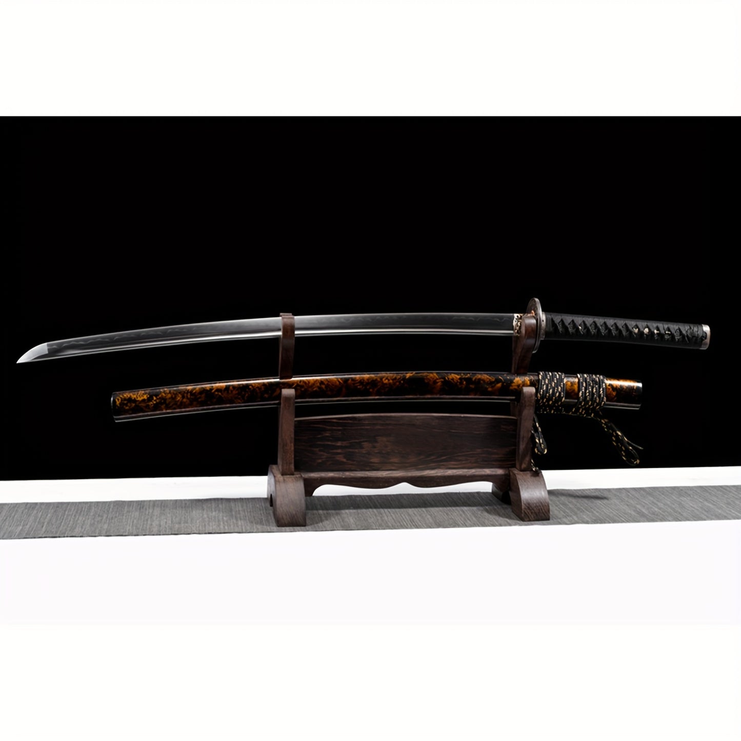 Yingbo · T10 Clay Tempered Katana · Matte Black Finish
