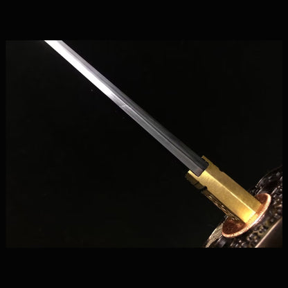 Sea Dragon Gomai Katana with Real Hamon | Full Tang 5-Piece Laminated Steel Rayskin Scabbard 103cm