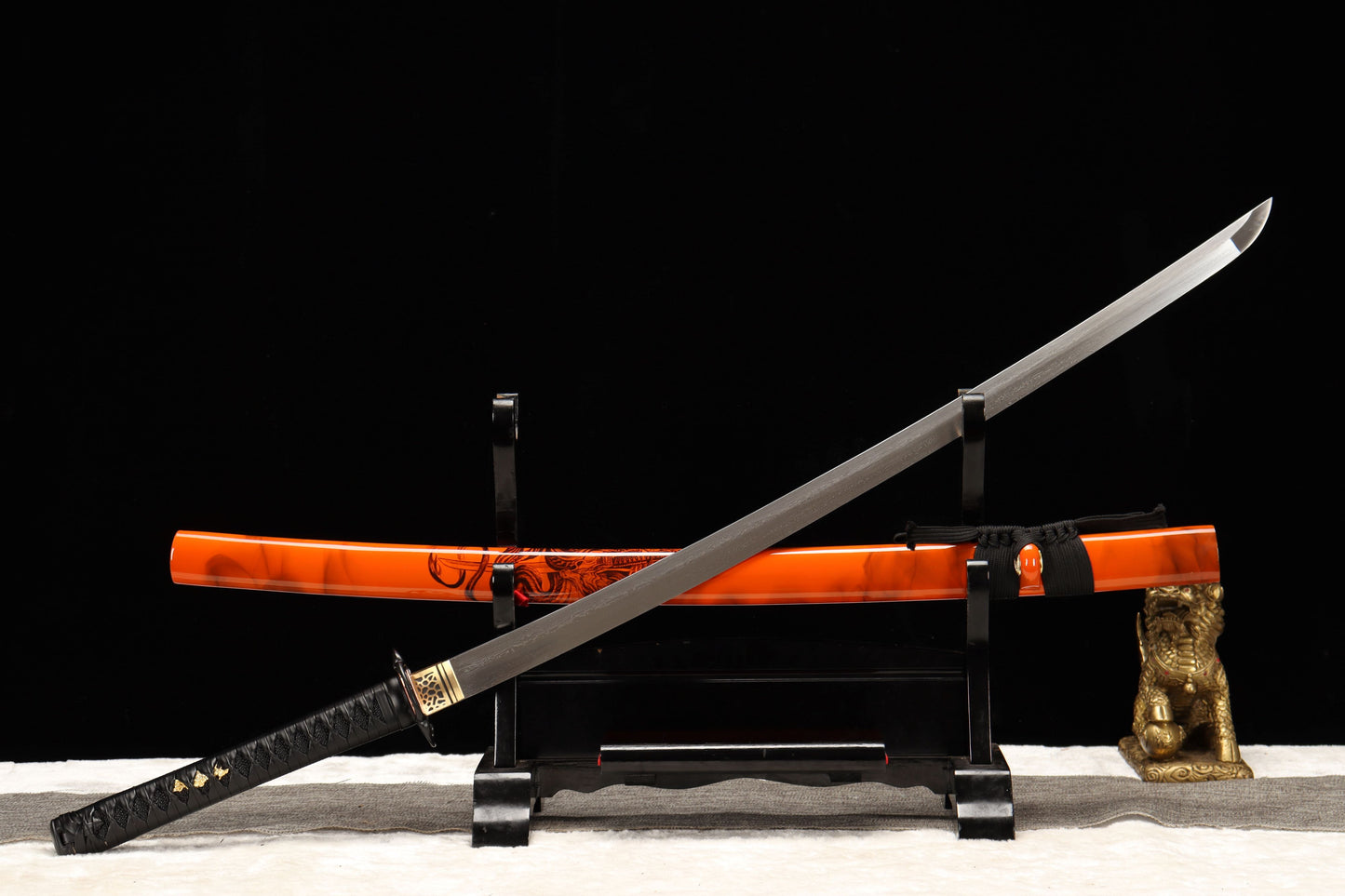 103cm/40.55 inch authentic hand-forged patterned steel high-performance samurai sword, a sword dragon warrior