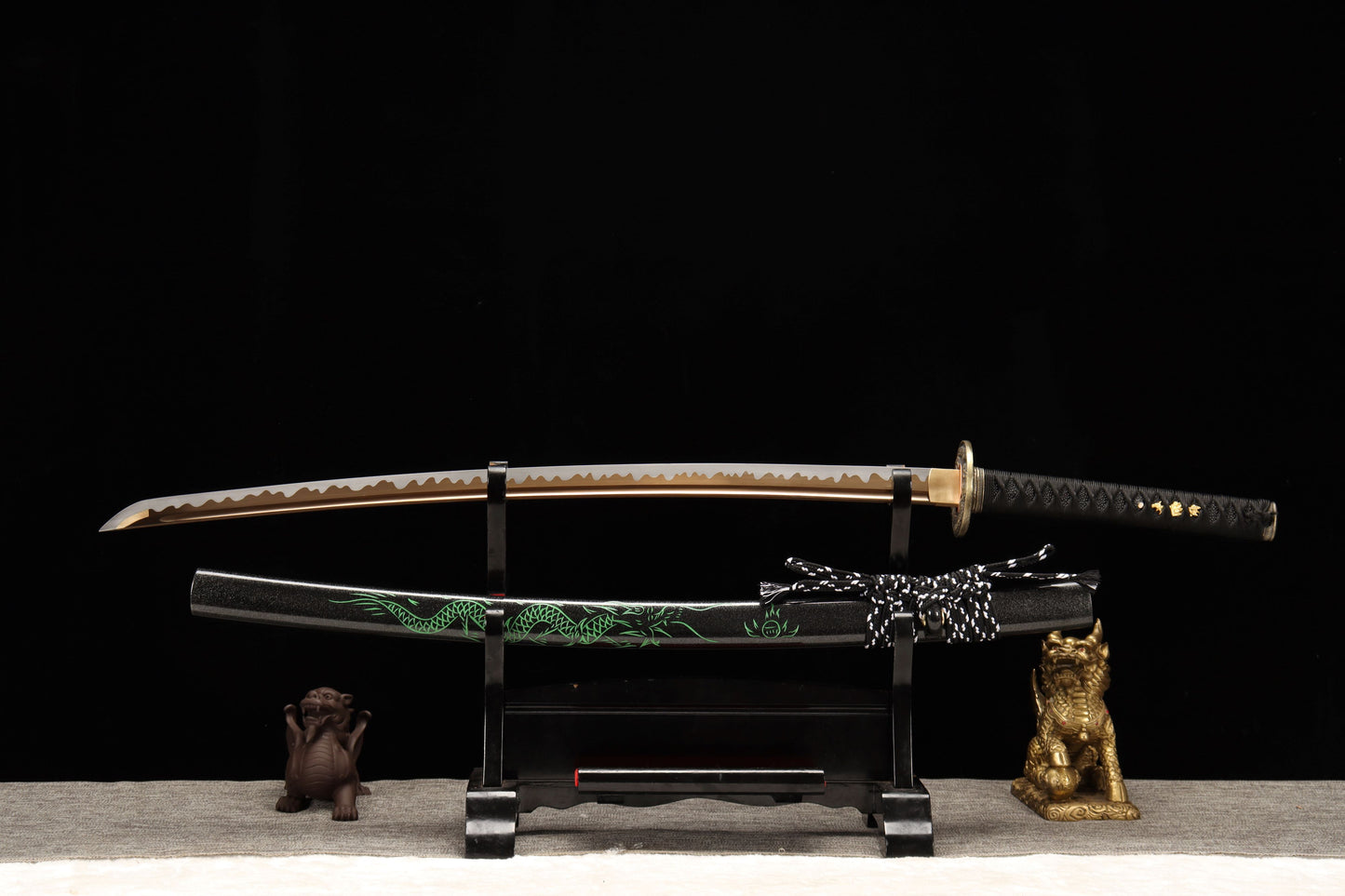 103cm/40.55 inch authentic hand-forged high manganese steel roasted gold grinding high-performance copper-clad samurai sword Xunlong