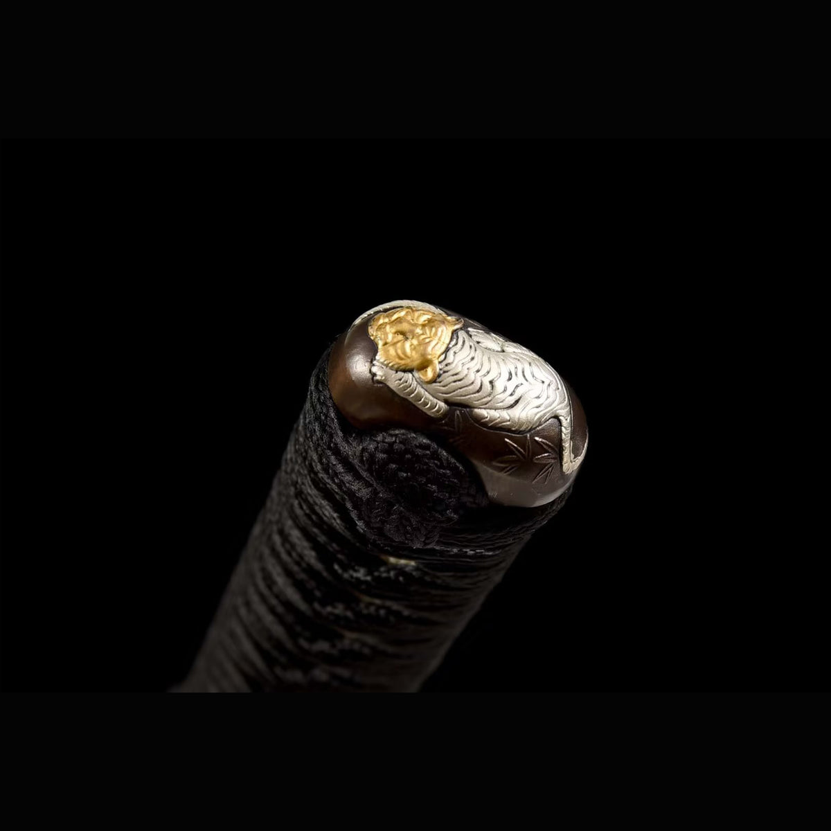 Roaring Tiger Sanmai Katana with Real Hamon | Full Tang Laminated Steel Pearl Rayskin Scabbard 103cm