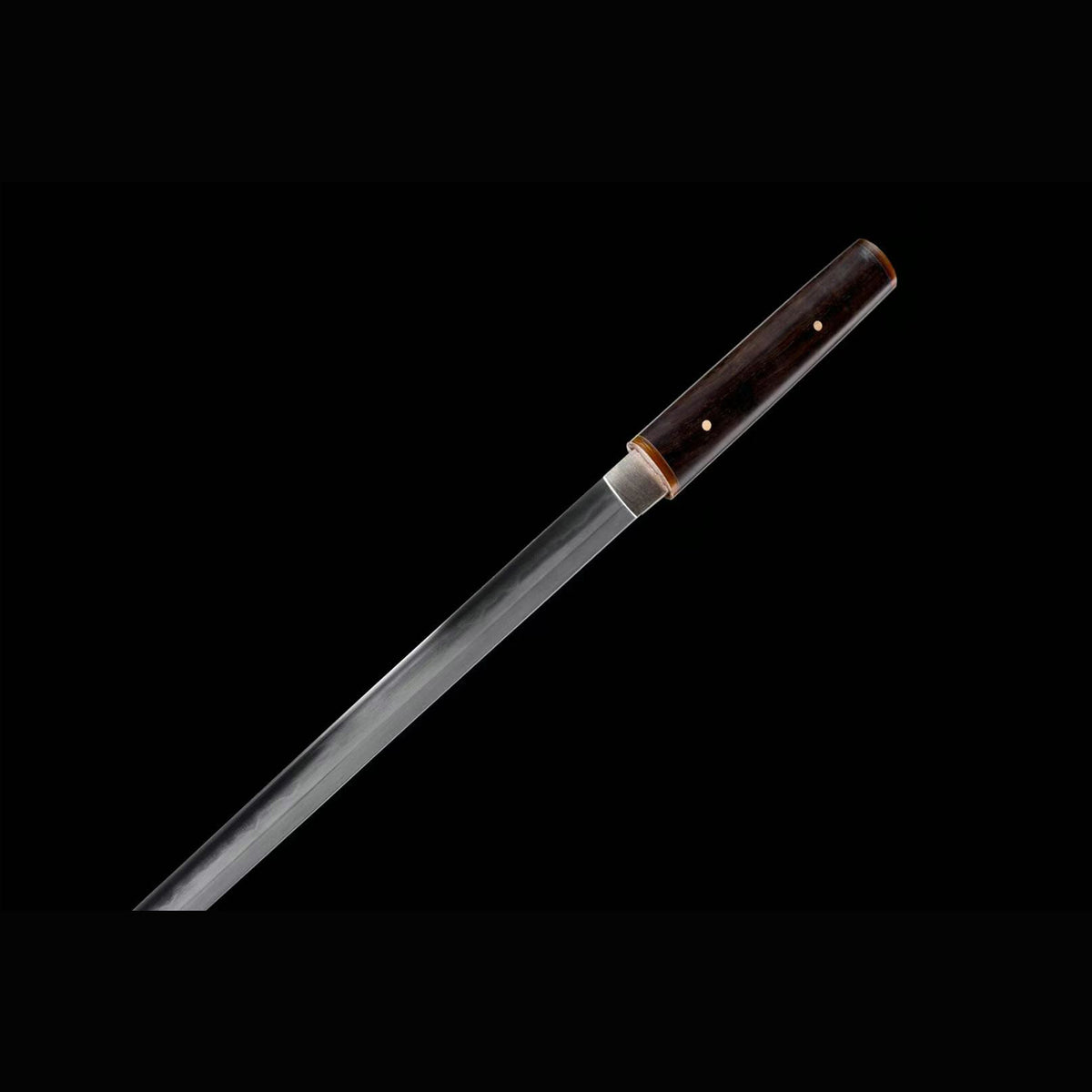 Swift Gale Wootz Steel Iaido Wakizashi with Real Hamon | Full Tang Natural Ebony Wood 75cm