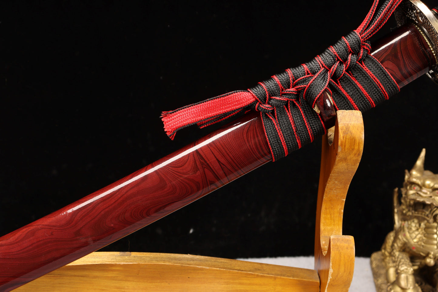 103cm/40.55 inch Authentic hand-forged high manganese steel copper-clad samurai sword - Rising Sun