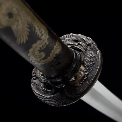 Imperial Sakura Tachi | Clay Tempered Pattern Steel Gilt Gold & Silver Copper Scabbard Collector Sword