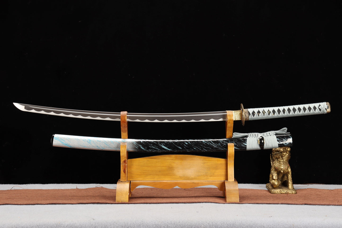 103cm/40.55 inch authentic hand-forged high manganese steel copper-clad samurai sword - Langhua