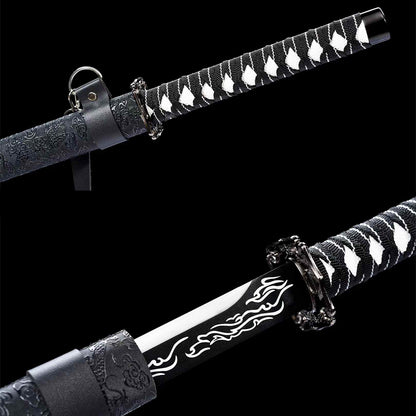 Handcrafted Full Tang Sword With 1095 Carbon Steel Blade Corpse dragon cold flame